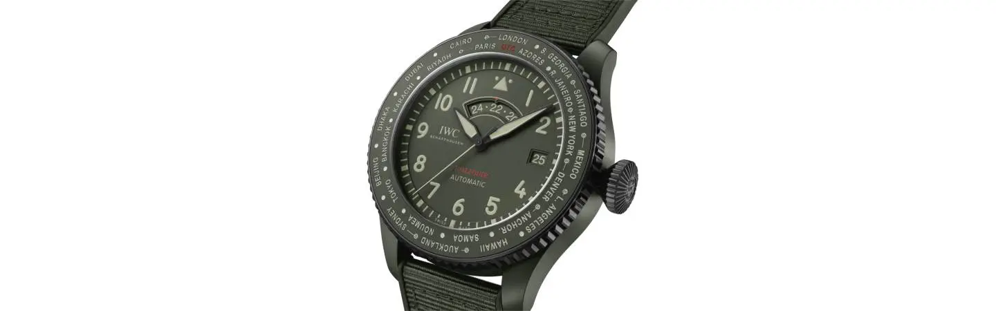 IWC Pilots Watch Timezoner TOP GUN Woodland