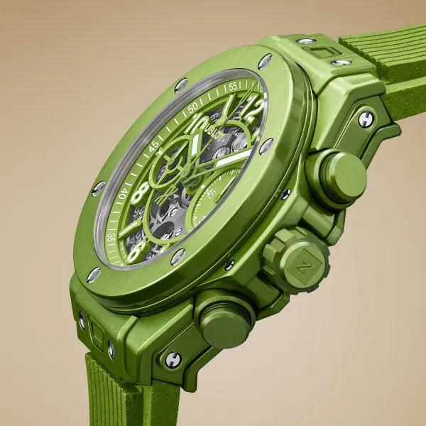 Hublot Big Bang Unico Nespresso Origin watch made from recycled Nespresso aluminium capsules and coffee grounds 7