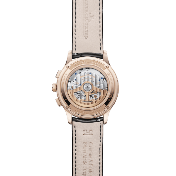 Jaeger LeCoultreMasterControlChronographCalendarPinkGoldBlackDialcaseback