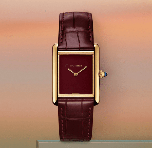 Cartier Tank Louis Cartier Green and Red Lacquered Dials Hand Wound