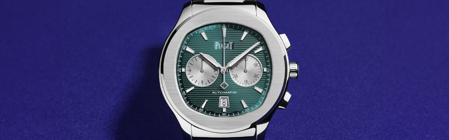 piaget polo chronograph green panda dial