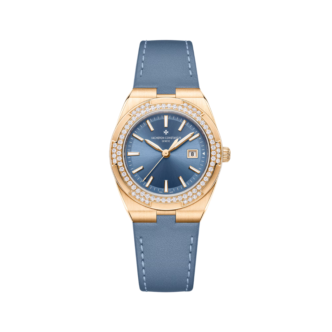 Overseas Quartz – 33 mm – Pink Gold (Leather)