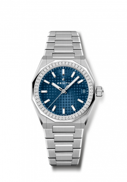 DEFY Skyline 36 Blue With Diamond 16.9400.67051.I001