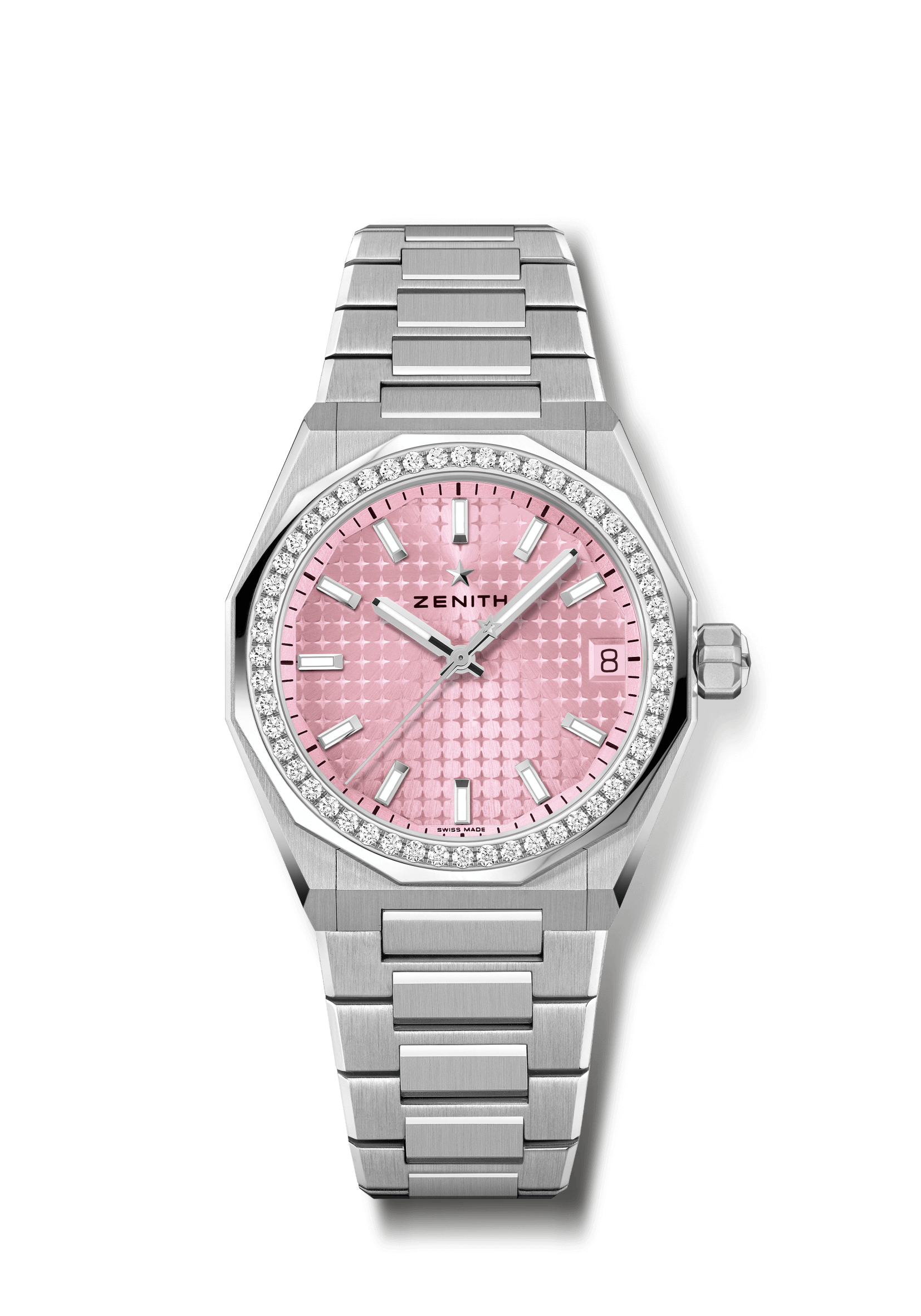 DEFY Skyline 36 Pink With Diamond 16.9400.67018.I001